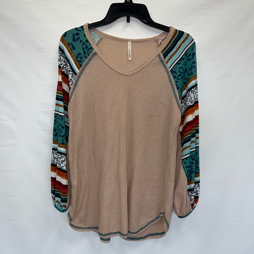 Lime & Chili Shirt Women’s Medium Multicolor Long Sleeve Cotton Blend Pullover